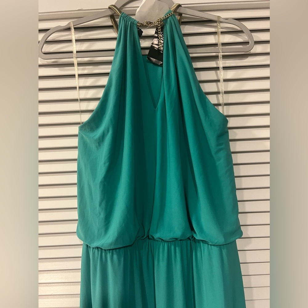 TEAL 🩱LONG DRESS - Picture 3 of 10